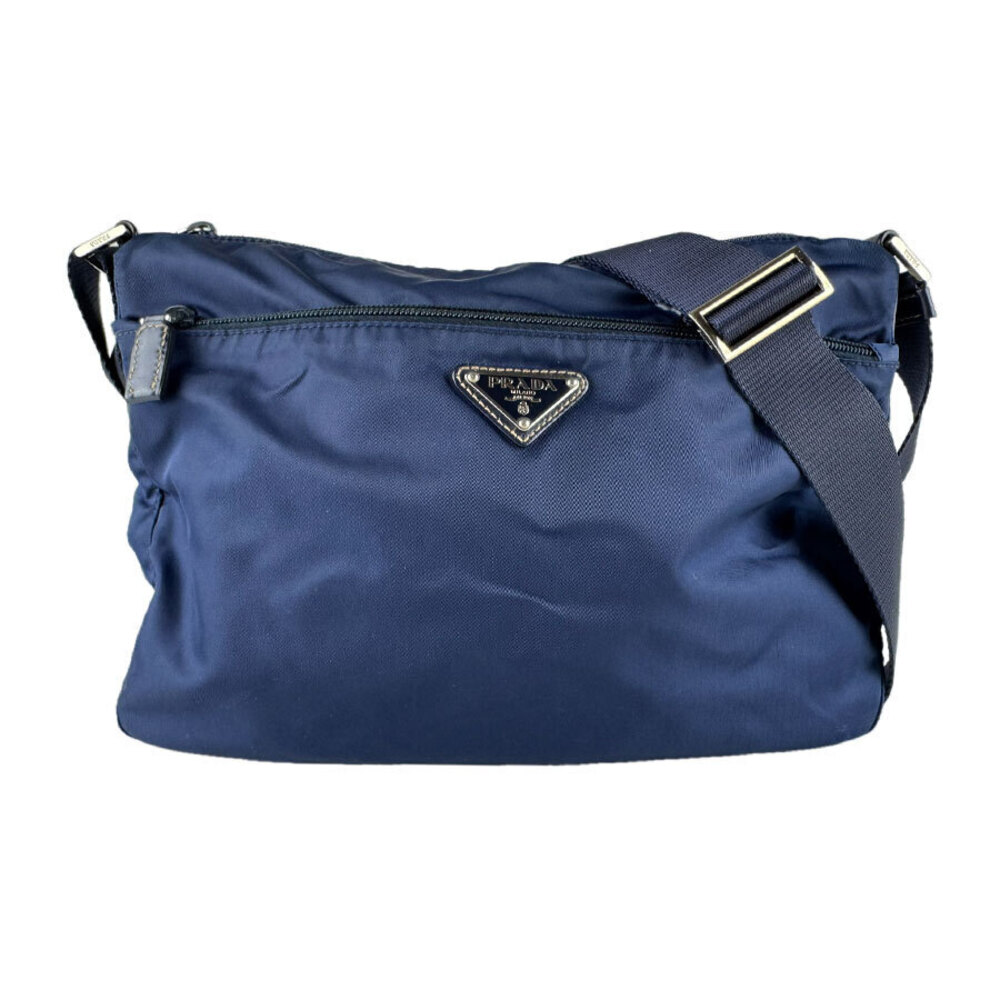 Prada Crossbody Tessuto Saffiano Bag Navy Blue
